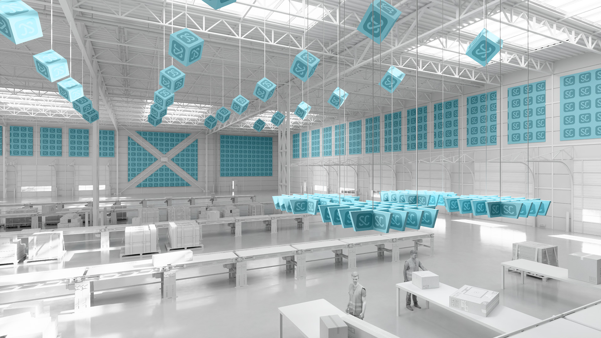 Soundcoat material in Construction 3D illustration