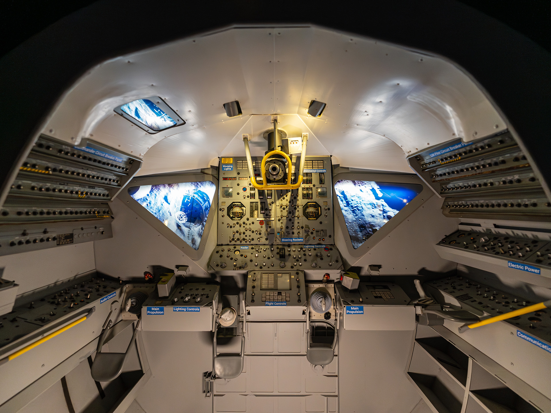 Interior shot of a life-sized space shuttle model