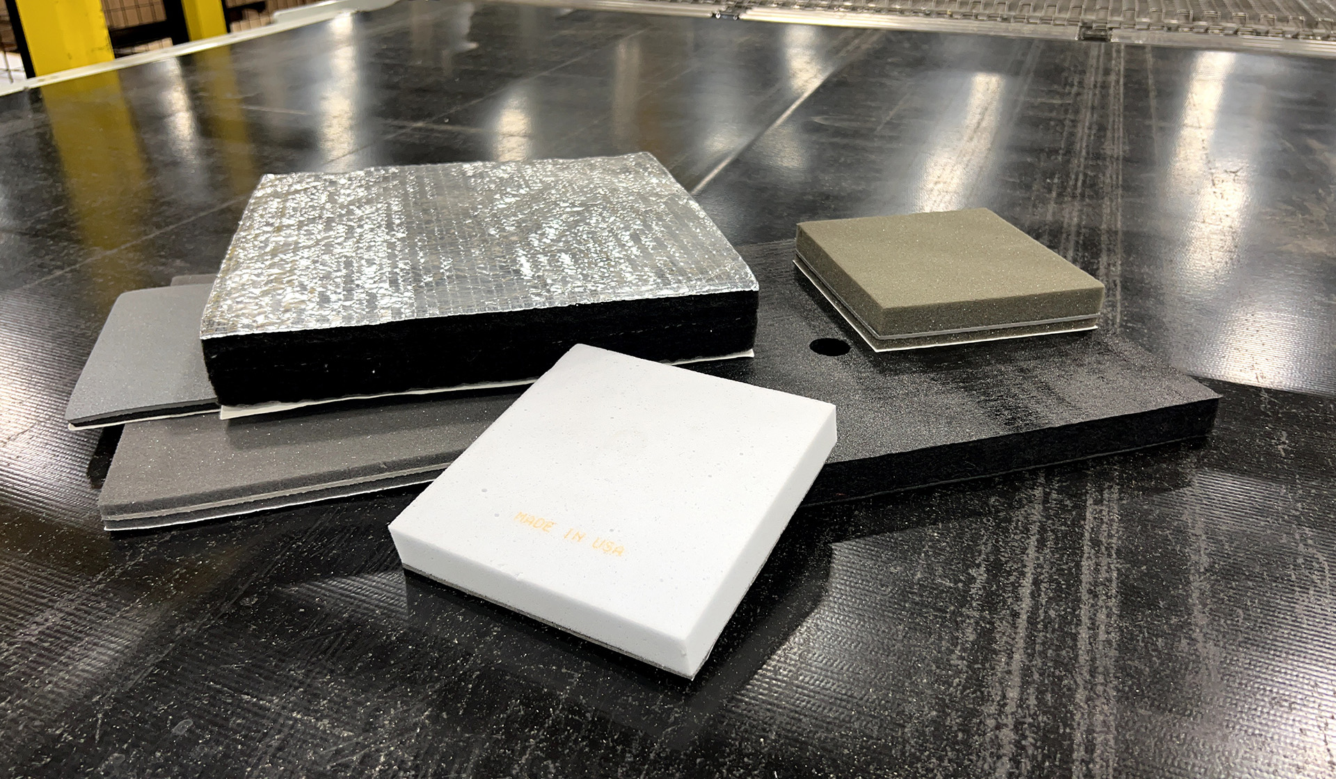 A variety of acoustic foams and composite materials