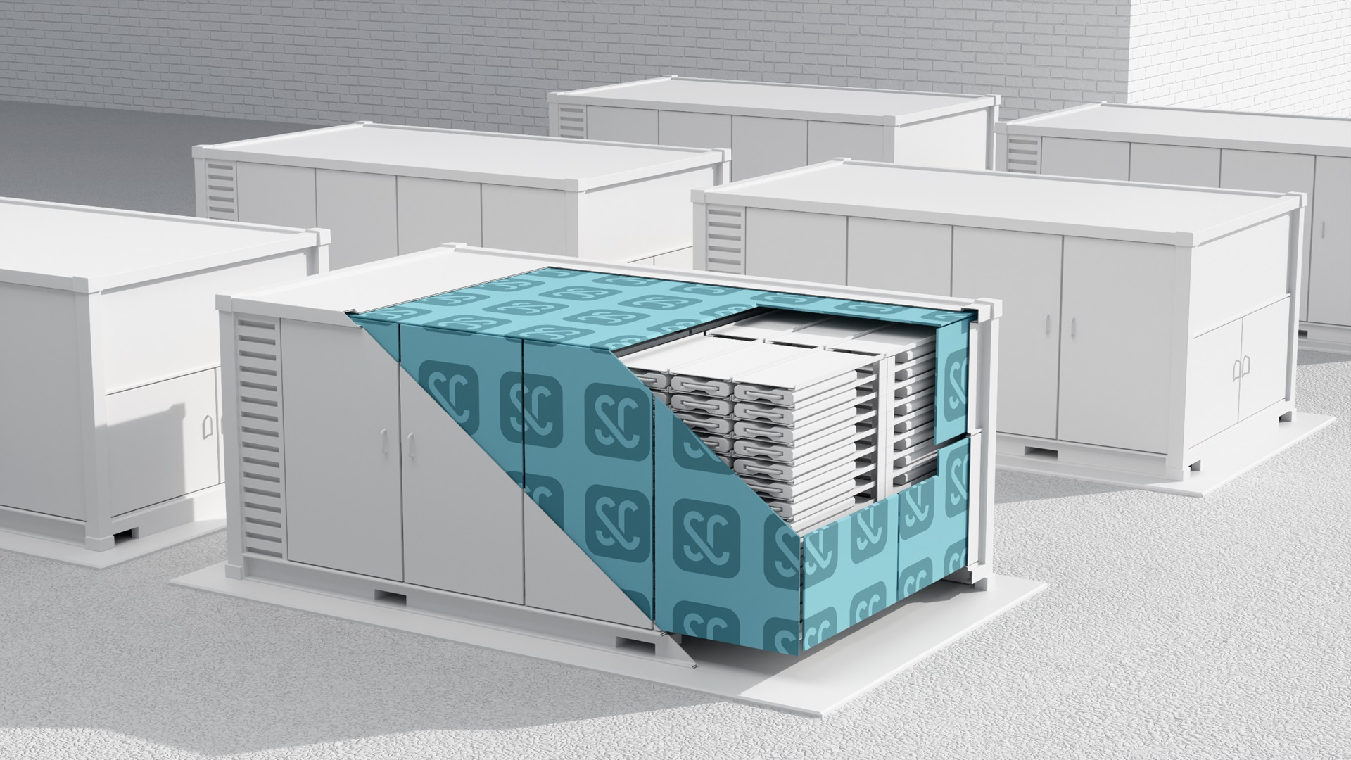 Soundcoat material in Energy Storage Equipment 3D illustration