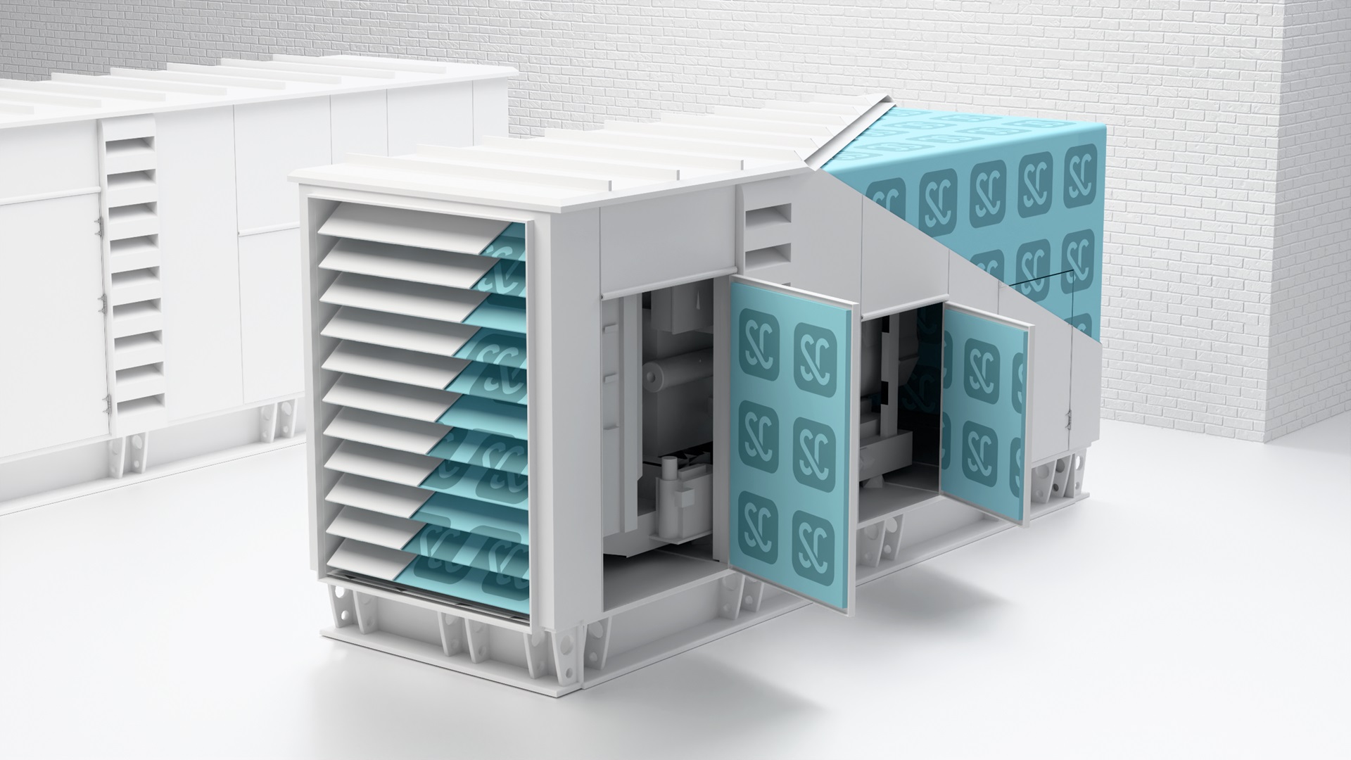 Soundcoat material in Generator Set 3D illustration