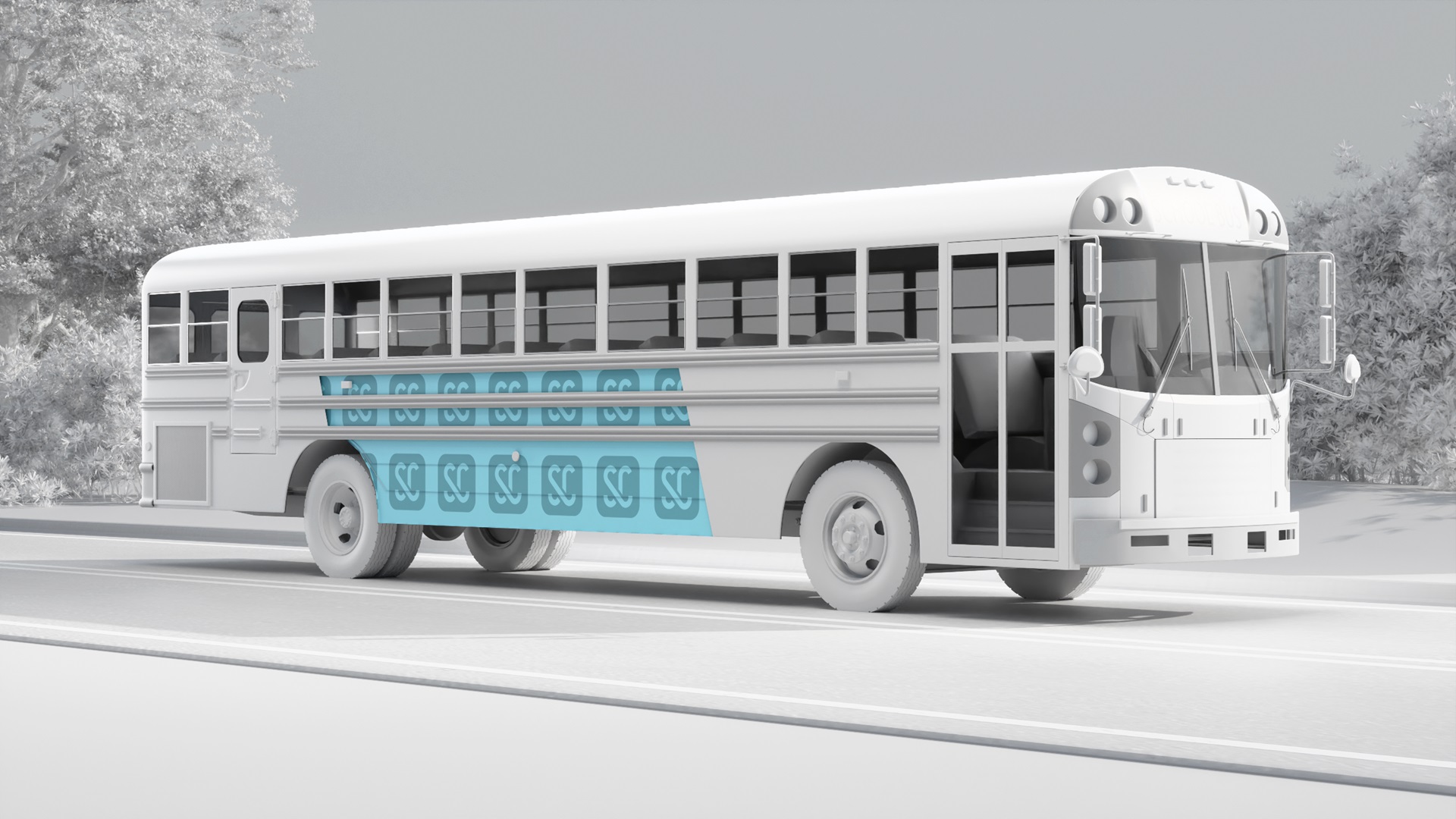 Soundcoat Schoolbus 3D illustration