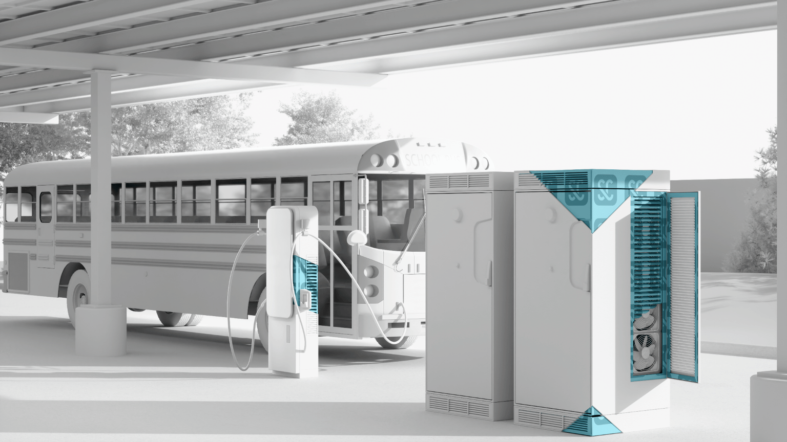 QuietFlow acoustic louvers in EV charging equipment