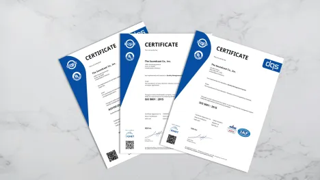 Soundcoat Quality Certificates